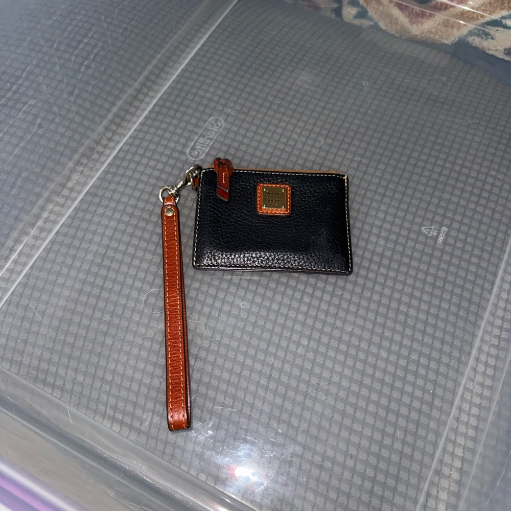 Dooney & Bourke Black and Brown Wristlet